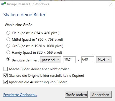 Größe von Bildern schnell und einfach verkleinern